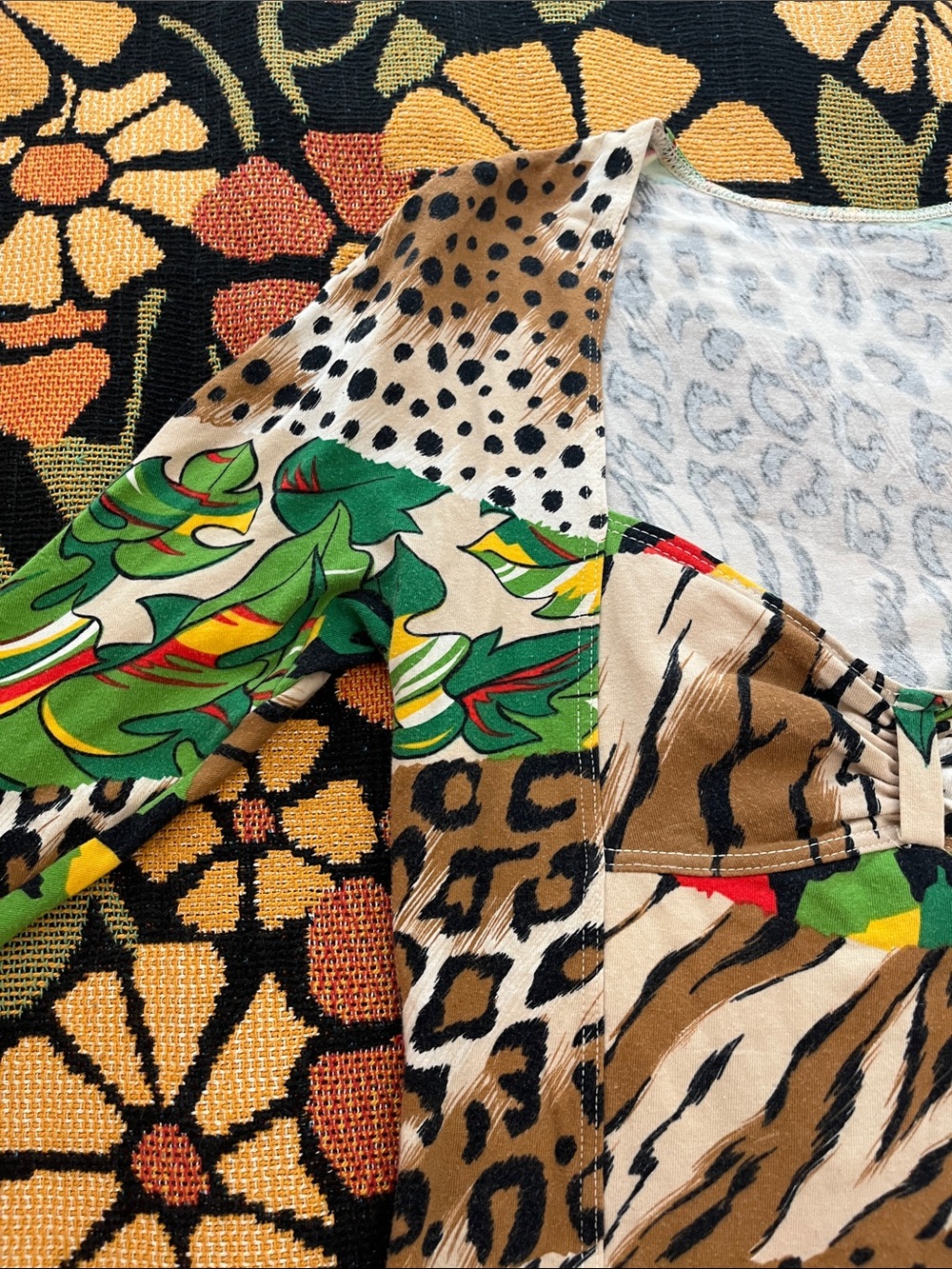 Rare Vintage 1980s YVAN & MARZIA Paris Animal Print 2-Piece Set - Picture 6 of 11